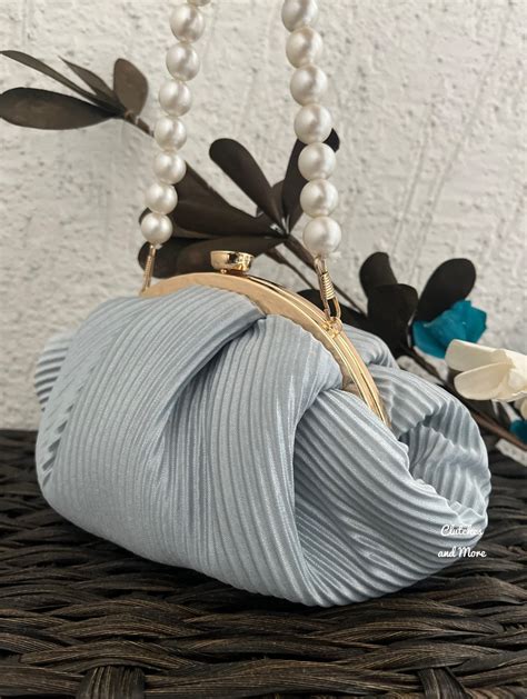 Crush Batua Bag Blue Silver | Clutches and More