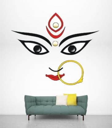 Ocean Decore 60 cm maa durga WALL STICKER Self Adhesive Sticker Price ...