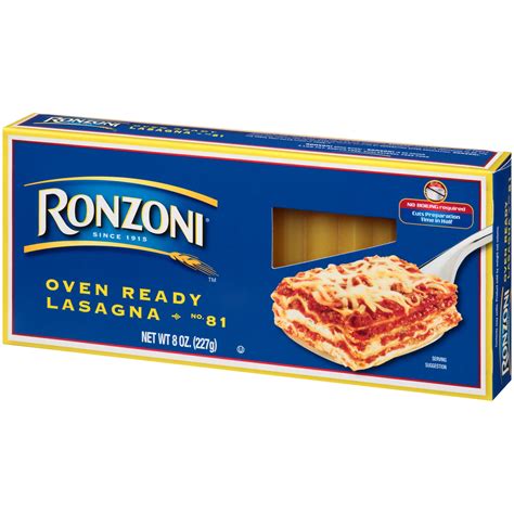 Ronzoni Lasagna Recipe On Box | Besto Blog
