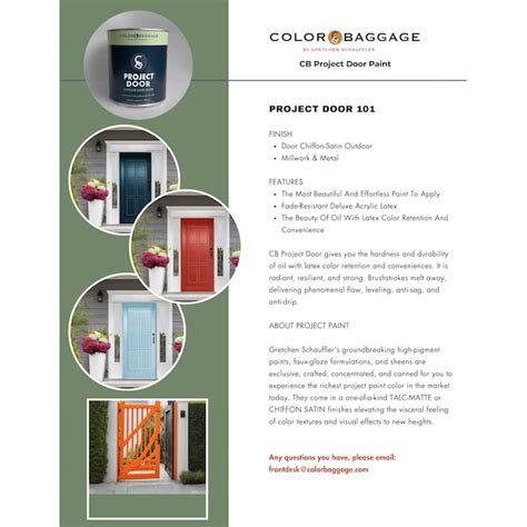 Color Baggage Project Paint Satin Yolk Acrylic Interior/Exterior Door ...