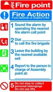 RLDigitalUnits Fire action fire point sign Emergency Sign Price in ...