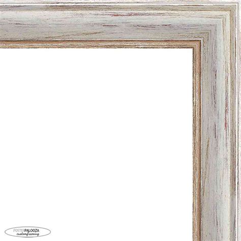 14x22 Weathered White Picture Frame - UV Acrylic, Foam Board Backing ...