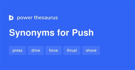 PUSH Synonyms: 4 956 Similar Words & Phrases