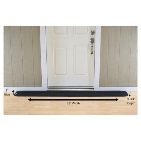 Handi Ramp ADA Compliant Rubber Threshold Ramp: 1" Rise x 82" Wide x 9 ...