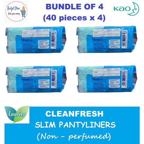 Laurier Cleanfresh Slim Panty Liners Non- Perfumed (40s x 4) - Bundle ...