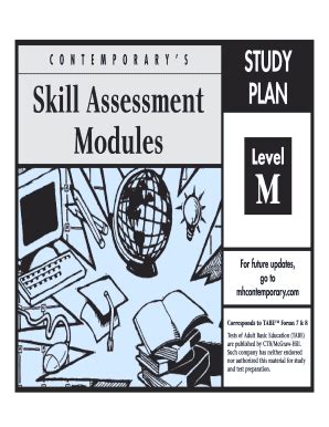 Fillable Online contemporary skill assessment modules form Fax Email ...