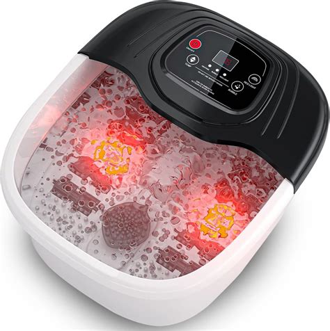 RIGHTMELL Foot Spa Bath Massager with Heat, Bubble and Vibration ...