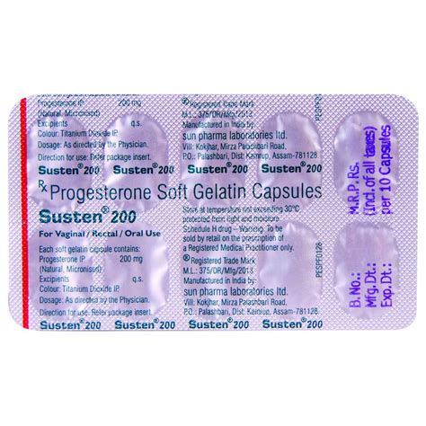 Susten 200 Capsule | Uses, Side Effects, Price | Apollo Pharmacy