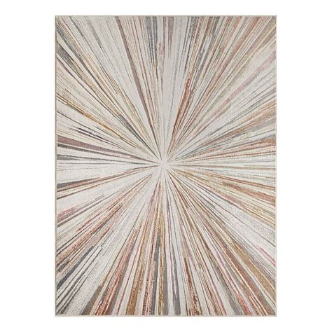 Crestline Neutral Grey Abstract Rug 5x7 | At Home