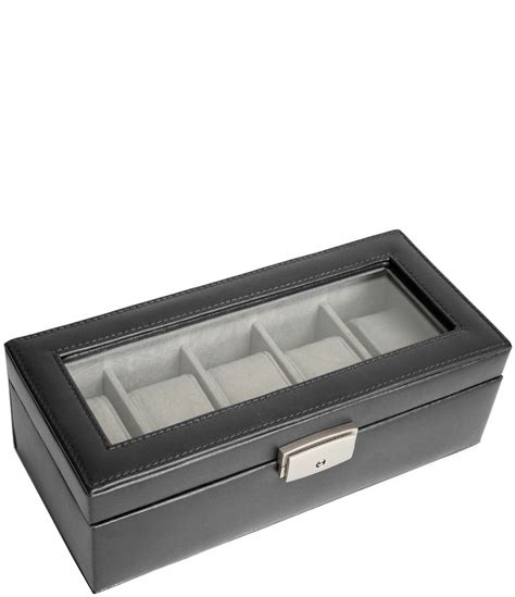 ROYCE New York Leather Five-Slot Watch Box | Dillard's