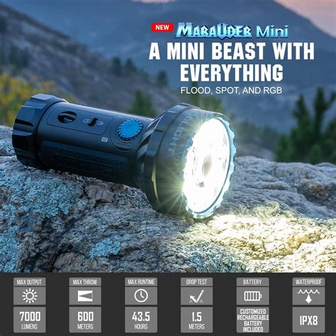 Buy OLIGHT Marauder Mini 7,000 Lumens Bright Flashlight with 600 Meters ...