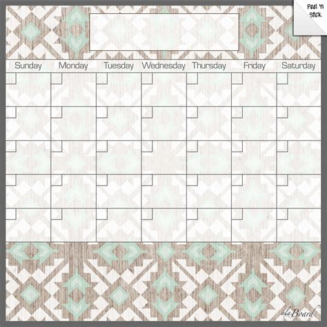 Monthly/Weekly Calendar Wall Decal Set: Tribal