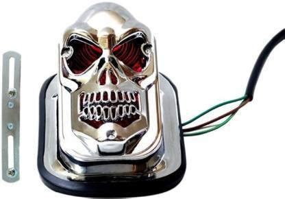 Cosmetize Skull Bullet Brake/Tail Light for Royal Enfield Bullet 350 ...