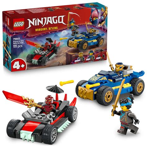 LEGO NINJAGO Rogue vs. Drix Race Car Duel Ninja Toy Playset 71840 Buil ...