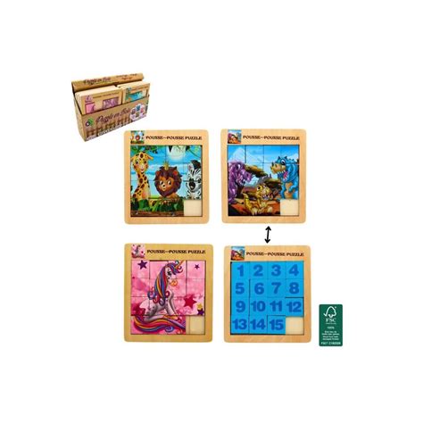 PUZZLE POUSSE POUSSE en BOIS 16 x 15 cm
