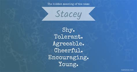 The Meaning Of Stacey