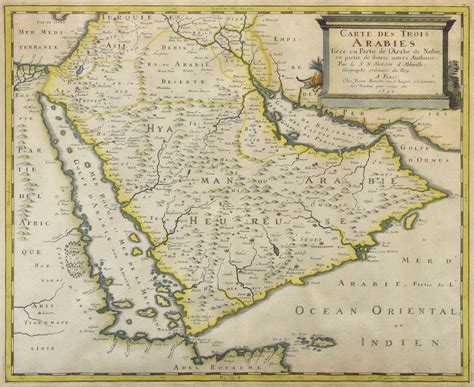 Lot 507 - Mid 17th century map of the Arabian