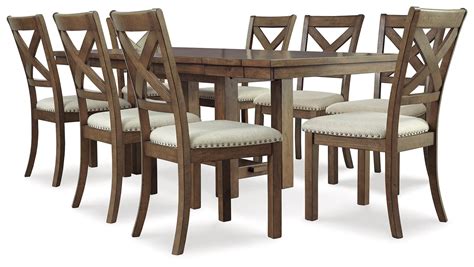 Signature Design by Ashley Moriville D631D13 Dining Table And 8 Chairs ...