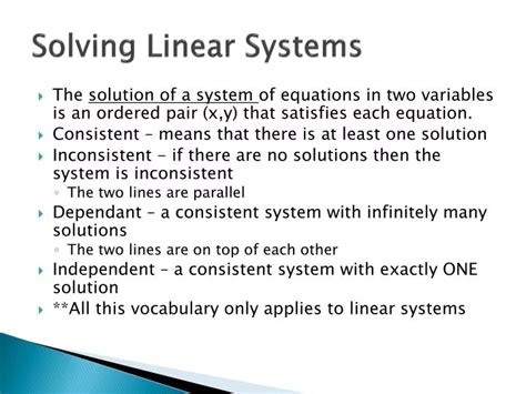 Image result for Solving Linear Systems