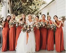 Rustic Autumn Wedding With Bridesmaids Jumpsuits by Looking For Rustic Fall Wedding Ideas These Colored Rustic Autumn Wedding With Bridesmaids Jumpsuits