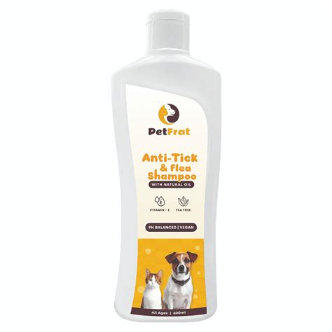 Buy PetFrat Anti-Tick & Flea Pet Shampoo with Vitamin E & Tea Tree Oil ...