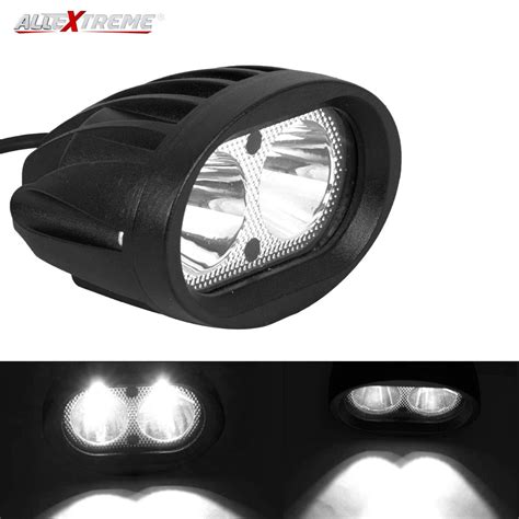 Allextreme EXER8F1 2 LED Oval Projector Fog Light Auxiliary Waterproof ...