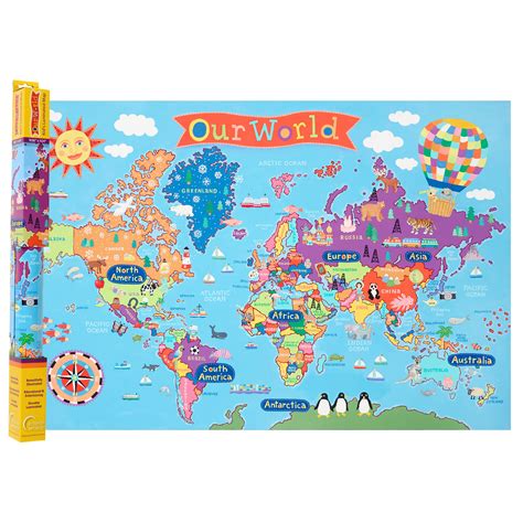 Map Of The World For Kids