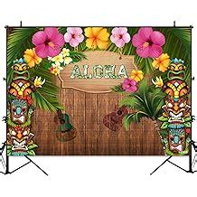 Flowers Wooden Summer Tropical Aloha Party Backdrop | Ubuy India