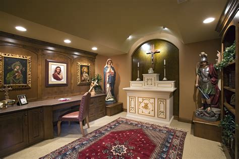In home Chapel | Prayer room, Traditional home office, Catholic decor