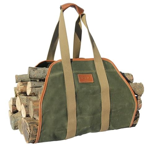 Buy INNO STAGE Waxed Canvas Log Carrier Tote Bag,40"X19" Firewood ...
