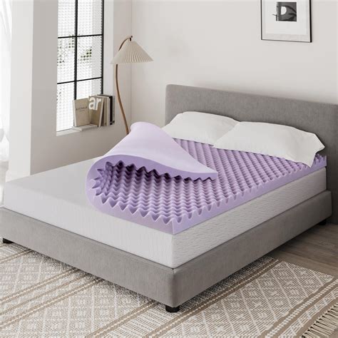 Amazon.com: 2 Inch Egg Crate Twin Memory Foam Mattress Topper, Lavender ...