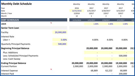 Business Debt Schedule Template Excel - prntbl.concejomunicipaldechinu ...