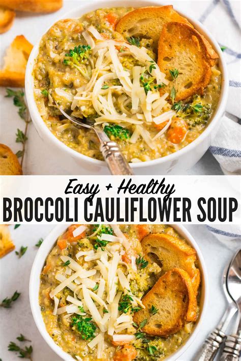 Broccoli Cauliflower Soup {Easy, Healthy Recipe} – WellPlated.com