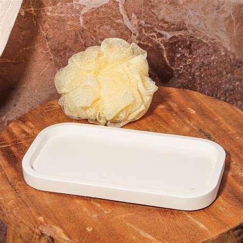 SANDMADE Concrete Rectangular Trinket Tray | Makeup/Table Organizer ...