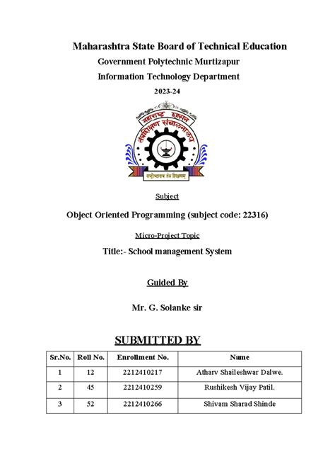 C++ micro - Maharashtra State Board of Technical Education Government ...