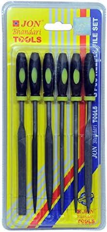 Jon Bhandari Tools 6pcs Needle File Set with Handle | Flat, Round ...