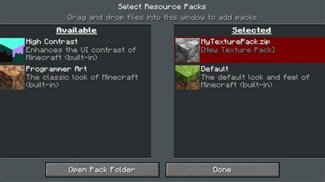 Steps for Making a Texture Pack Java 的图像结果