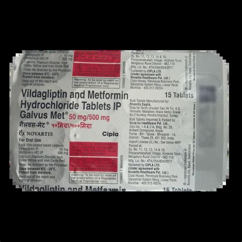 Buy Galvus Met 50 500mg Tablet 15s at Best Price | Medkart