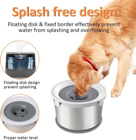 Buy LIDLOK Dog Water Bowl Splash-Free 4.4L Dog Bowls Slow Drinking Dog ...