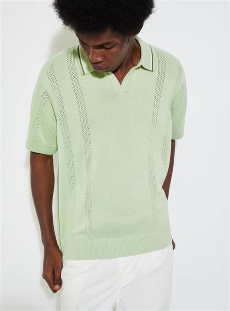 Buy URB_N Men Slim Fit Flat Knit Polo T-shirt Online at just Rs. 999.0 ...