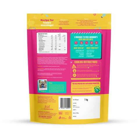 Buy Yogabar 26gm High Protein Oats 1kg , Fruits Nuts & Seeds Online at ...