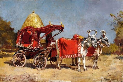 Native Gharry - Bullock Cart - Edwin Lord Weeks Painting – Orientalist ...