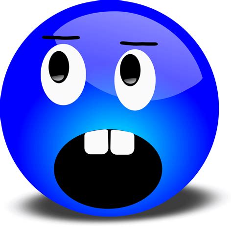 Download Surprised Blue Emoji Expression | Wallpapers.com