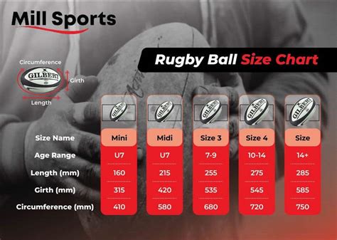 Infographic/Image Designing - Rugby Ball Size Chart | Freelancer