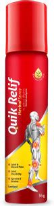 Quik Relif Herbal Pain Relief Spray for Joint & Muscle Pack of 2 (55g ...