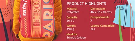 Buy SAFARI 46 cms Red Laptop/Casual/School/College Backpack ...