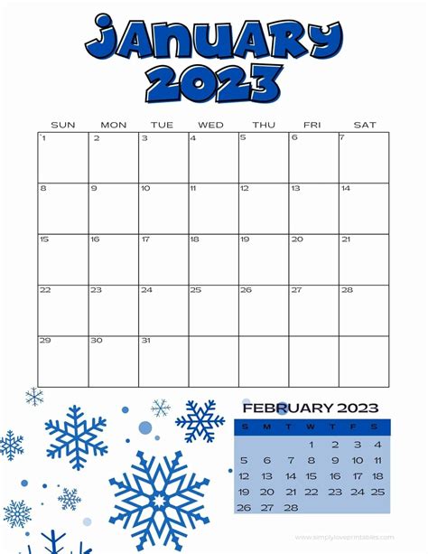 Free january 2023 calendars – Artofit