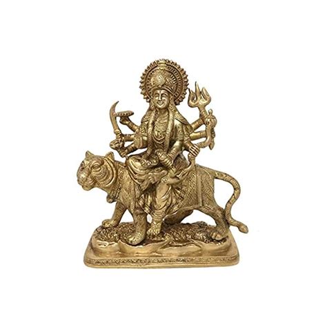 Buy HC- Shri Durga MATA Sitting on Tiger Astadhatu Brass Idol/Byaghra ...