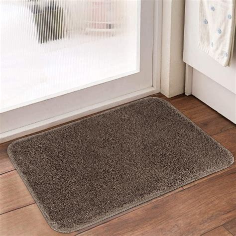Buy HOKIPO Soft Microfiber Door Mats for Bathroom Home, 40x60 cm, Solid ...