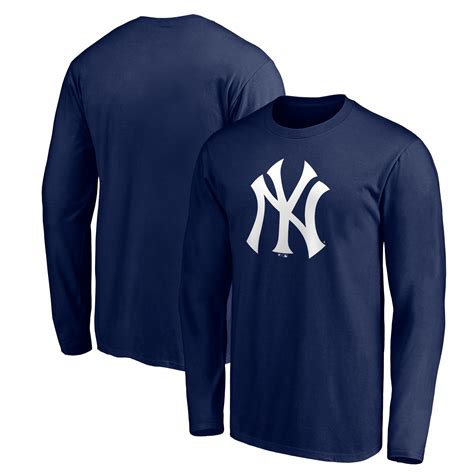 Men's New York Yankees Navy Official Team Logo Long Sleeve T-Shirt
